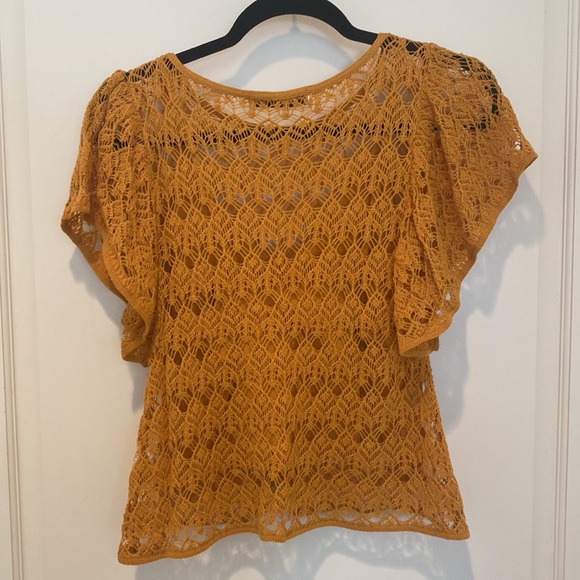 Crocheted yellow top by Zara, size S excellent condition worn once - Picture 4 of 4